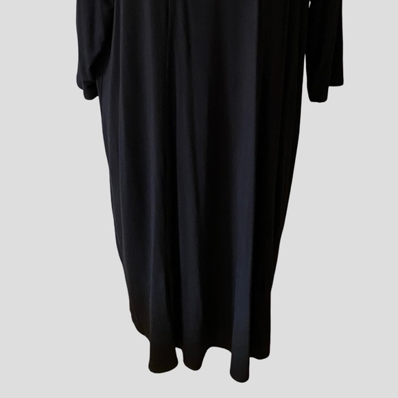 In Every Story Black Soft Jersey Knit Lounge relaxed Midi Dress. Size 1X - Picture 10 of 15